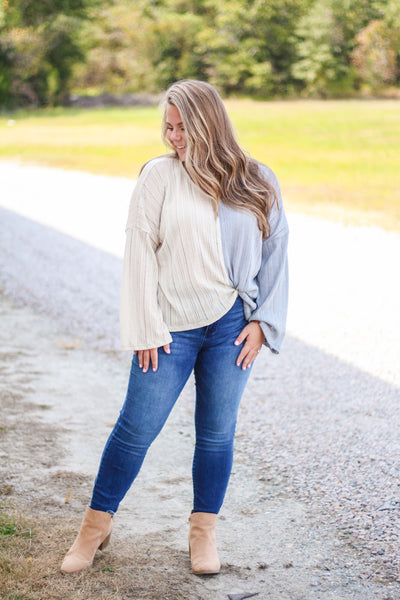 SALE | Double Vision Two Color Sweater Top