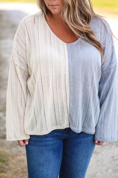 SALE | Double Vision Two Color Sweater Top