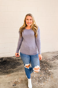 Couldn't Be Better Top, Grey