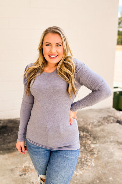 Couldn't Be Better Top, Grey