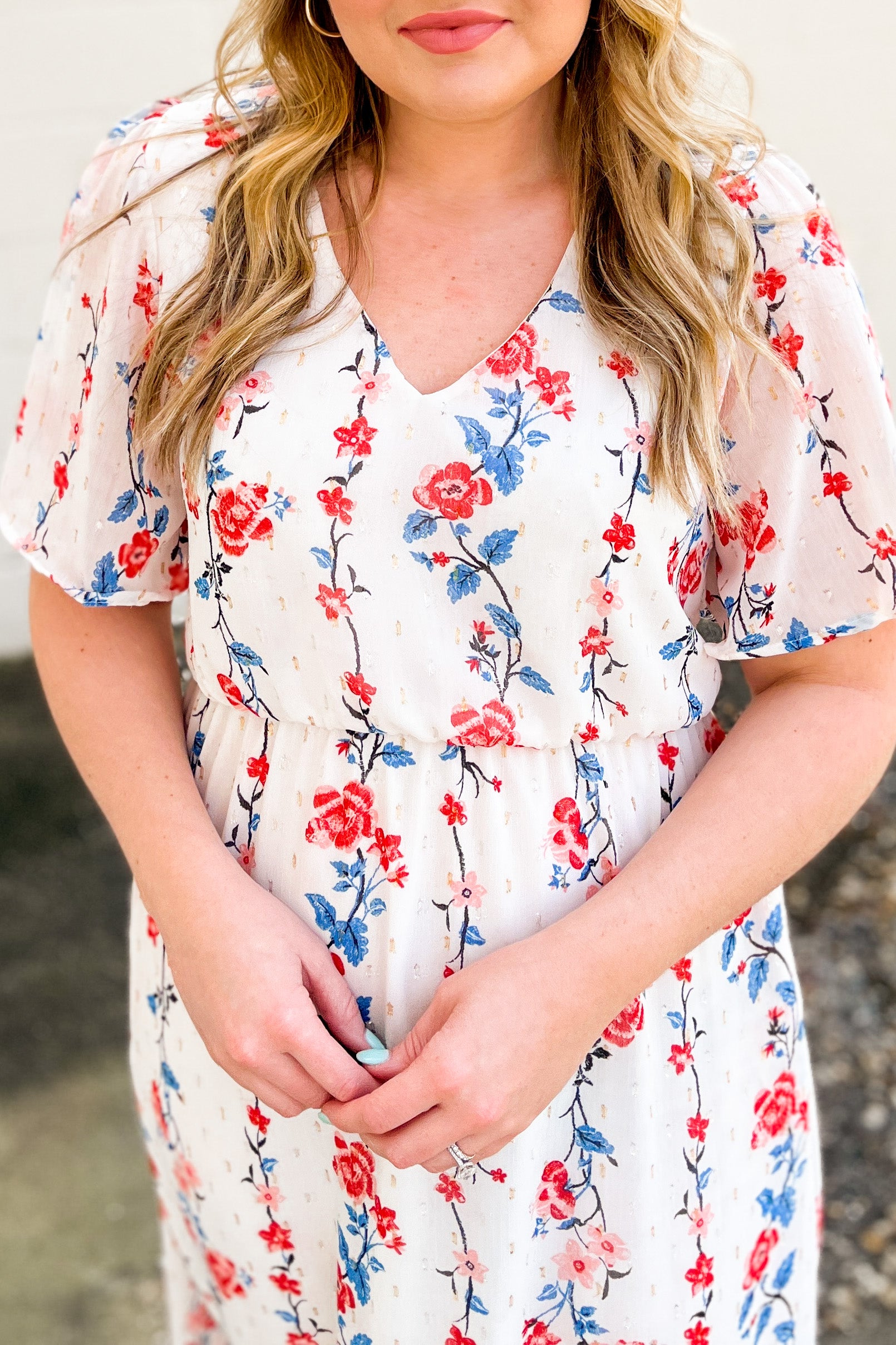 Lasting Impressions Floral Maxi Dress, Ivory