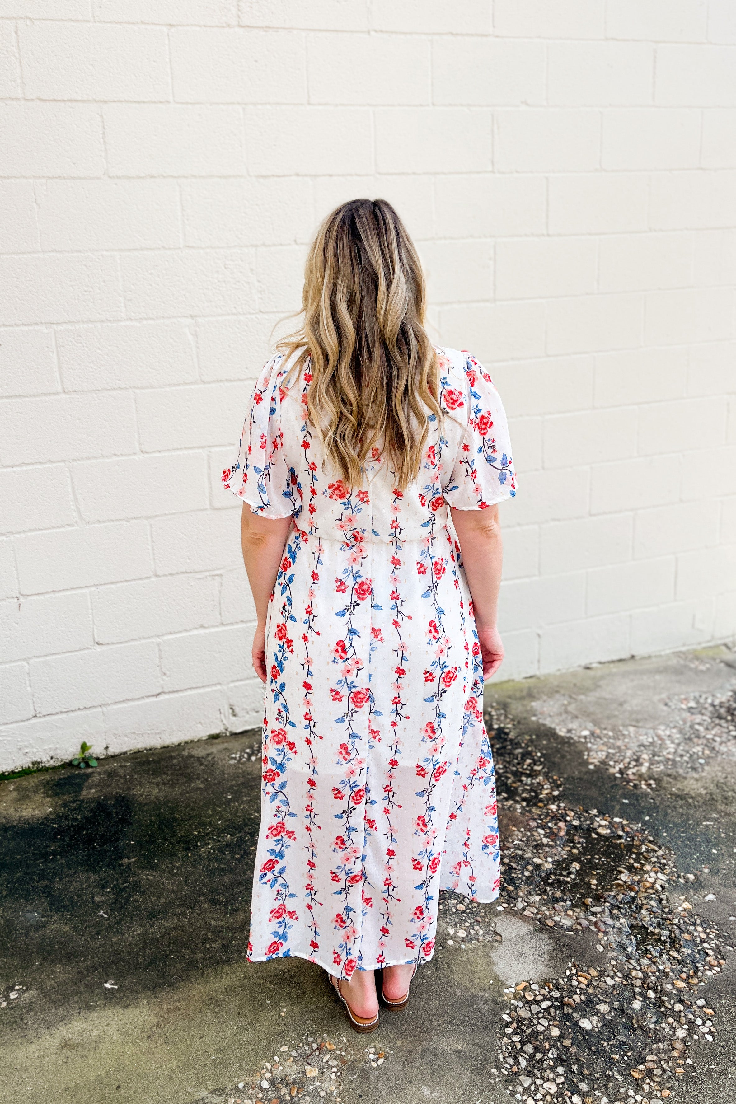 Lasting Impressions Floral Maxi Dress, Ivory