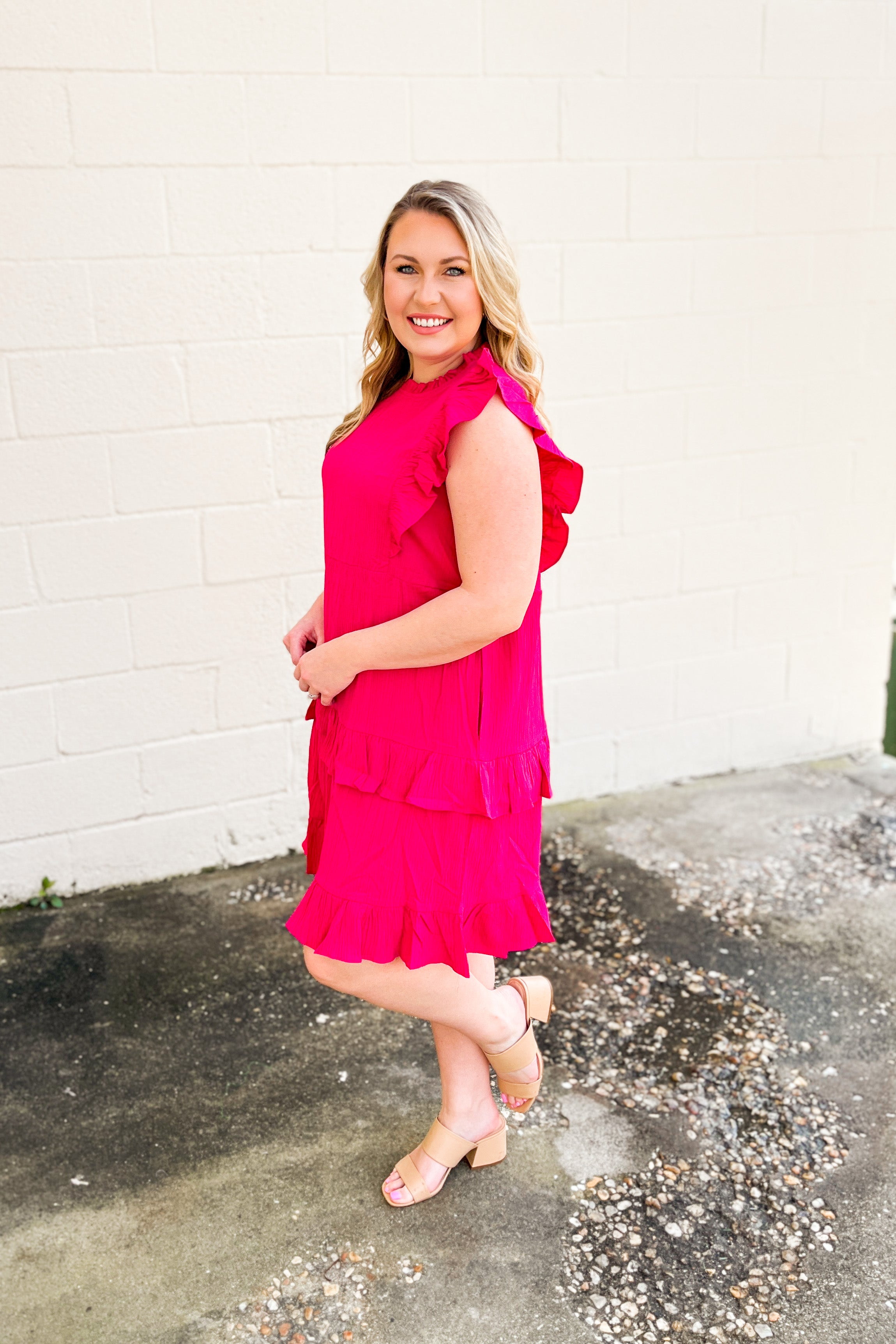 Meet Me For Lunch Dress, Fuchsia