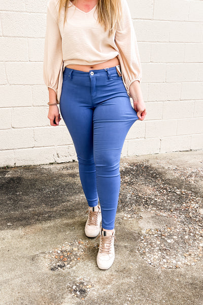 RESTOCK | YMI Hyperstretch Skinny Jeans, Electric Blue