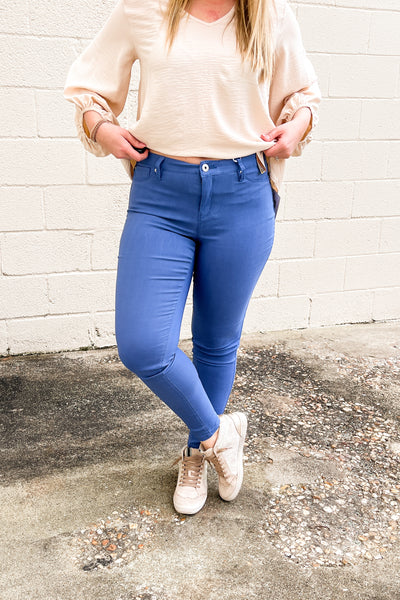 RESTOCK | YMI Hyperstretch Skinny Jeans, Electric Blue