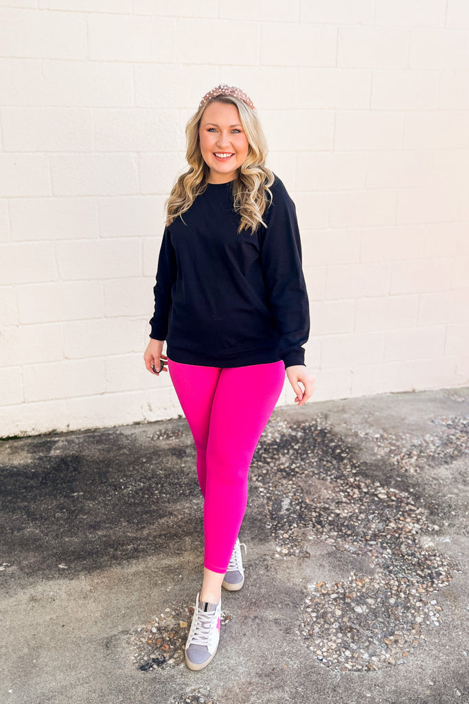Gabby Tummy Control Leggings, Hot Pink – Sew Southern Designs