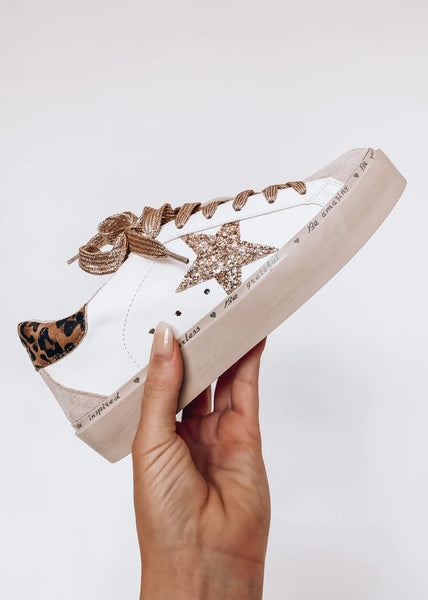 Reba Platform Leopard Star Sneakers