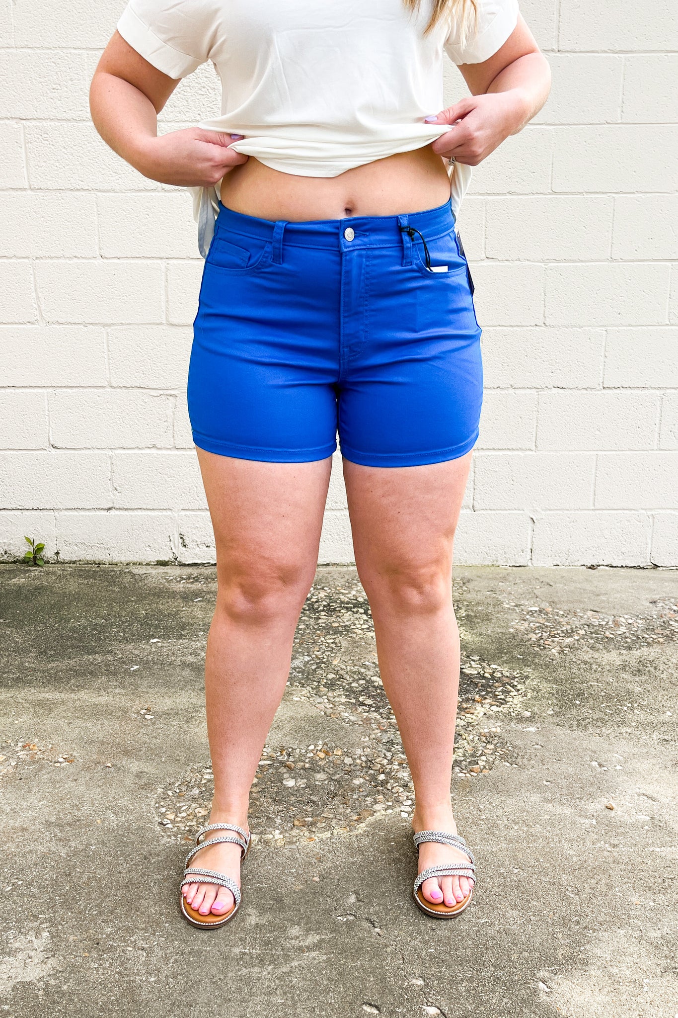 Zenana Kallen Shorts, Ocean Blue – Sew Southern Designs