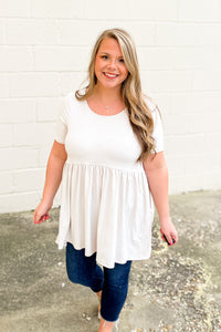 DEAL | Jana Babydoll Top, Bone