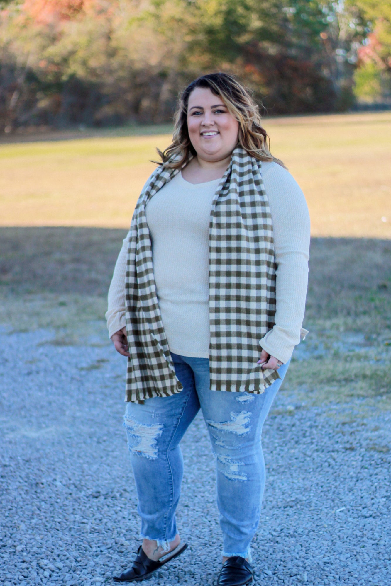 Checkered Plaid Scarf