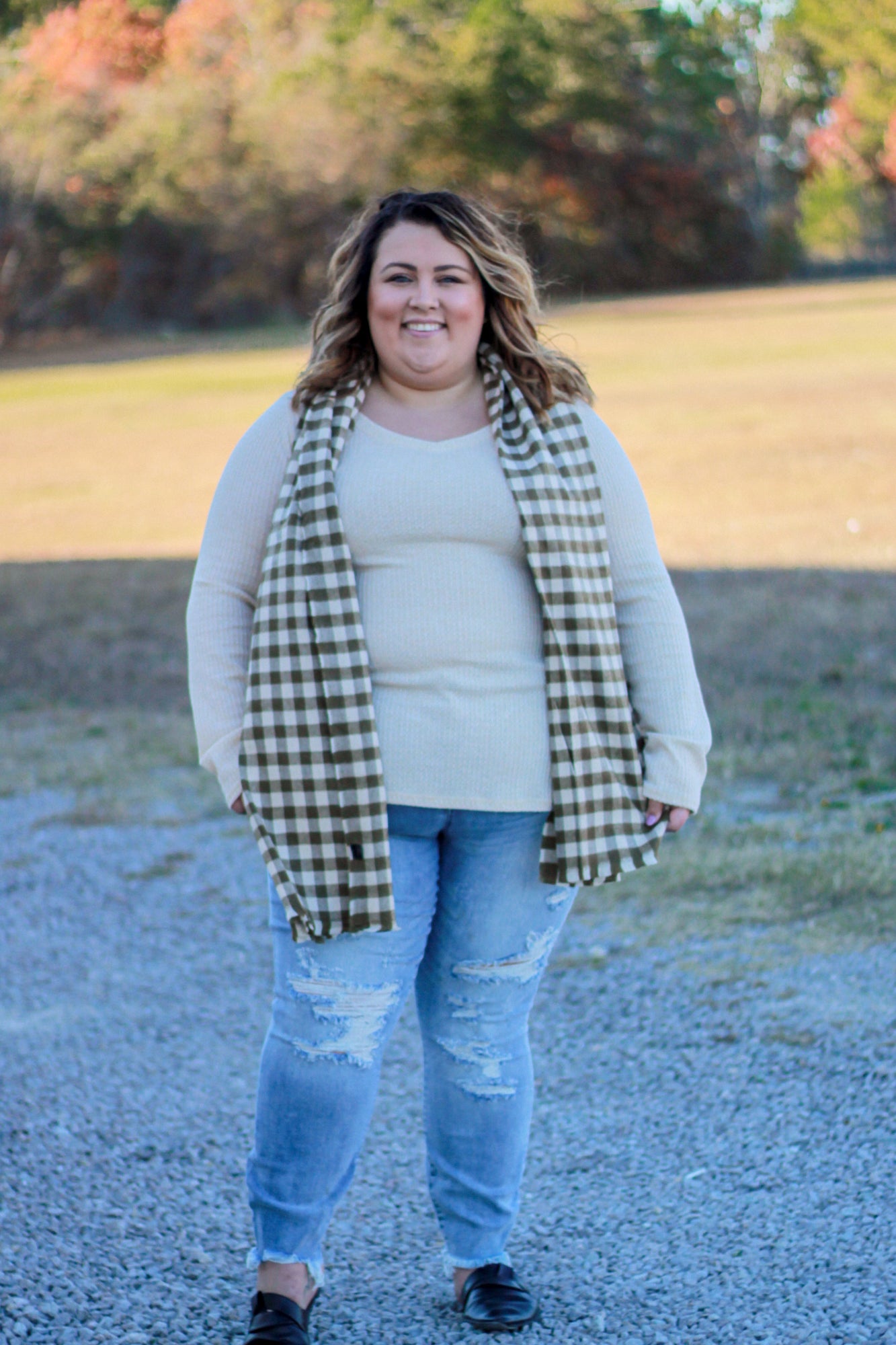 Checkered Plaid Scarf