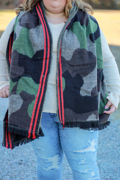 Camo Blanket Scarf