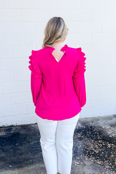 Perfect In Pink Ruffle Top