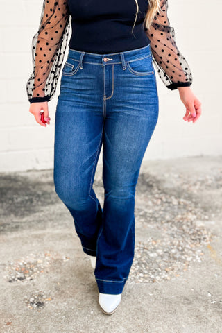 RESTOCK | Judy Blue Landon Hi-Rise Trouser Flare Jeans