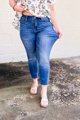 Judy Blue Beth Slim Fit Non Distressed Jeans, Medium Wash