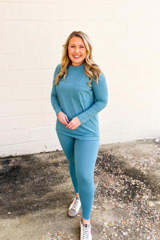 DEAL | Avalon Top and Leggings Set, Teal