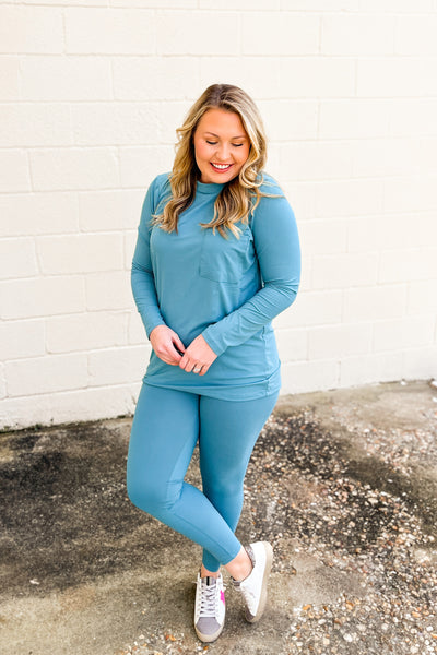 DEAL | Avalon Top and Leggings Set, Teal