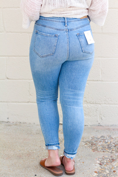 SALE | Owen High Rise Distressed Skinny Jean, Cello