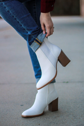 Ember White Booties