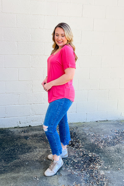 DEAL | Michelle V-Neck Top, Desert Rose