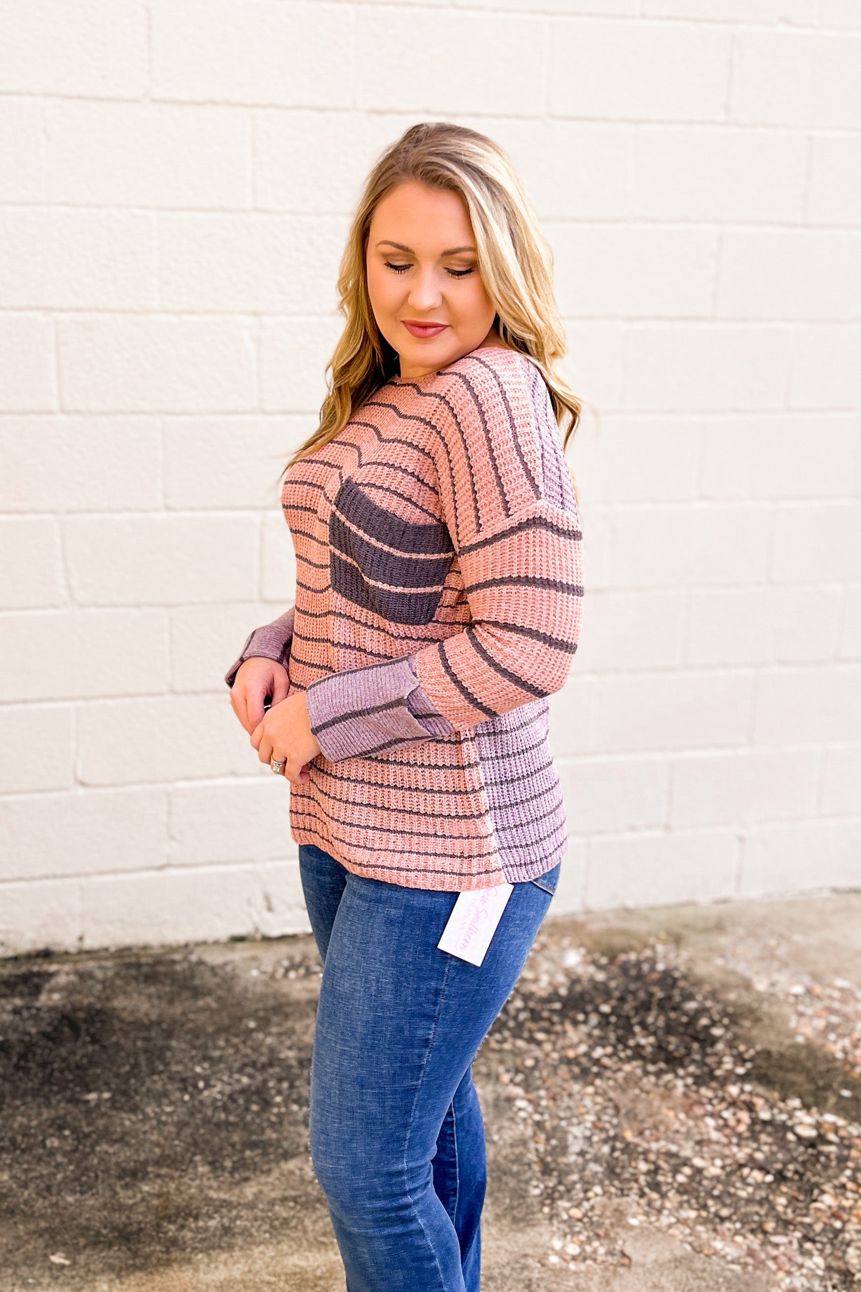 Off The Grid Stripe Sweater Top