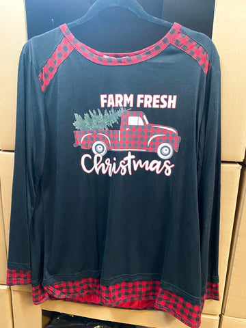 Farm Fresh Christmas Truck - Buffalo Plaid
