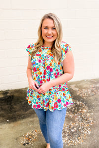 Good Guess Floral Tiered Top