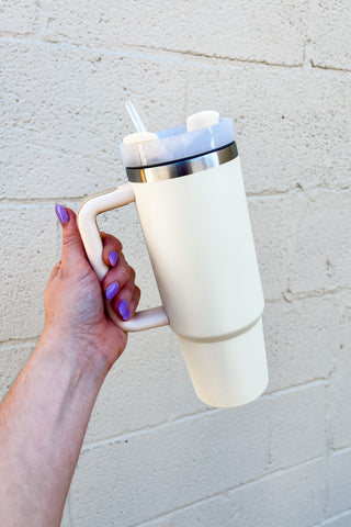 30oz Tumbler, Cream