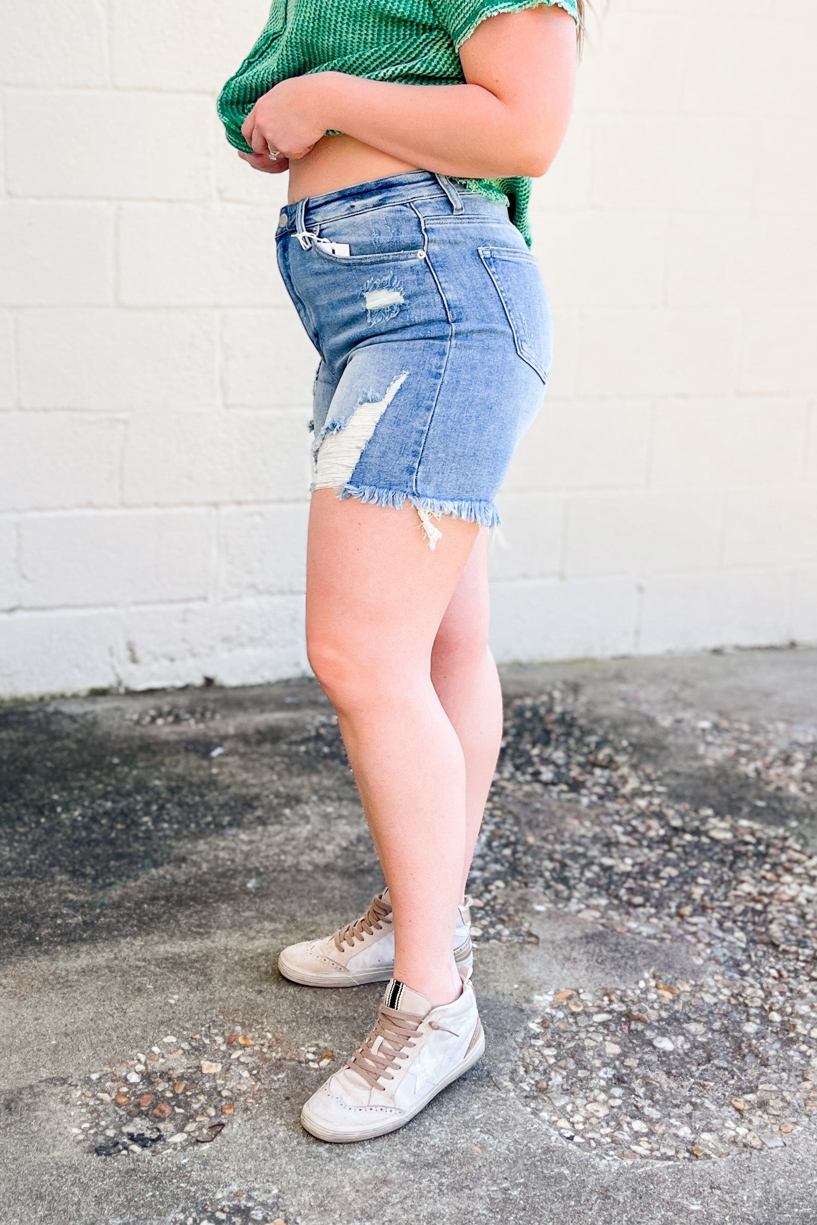 Summertime Blues Mid Thigh Shorts