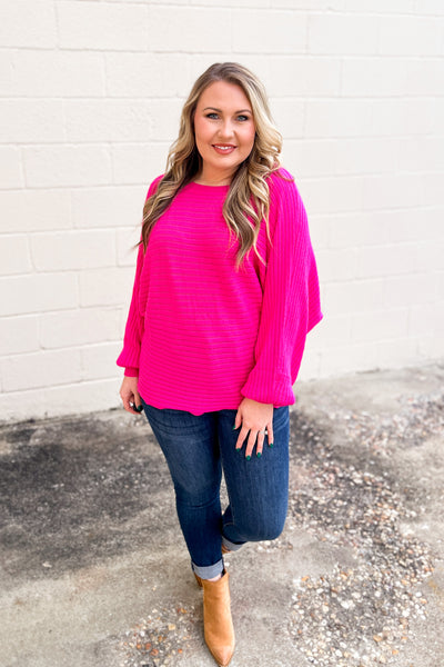 Go The Distance Sweater, Hot Pink