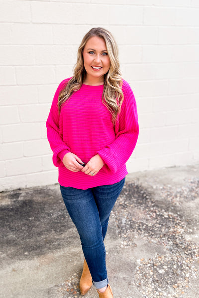 Go The Distance Sweater, Hot Pink
