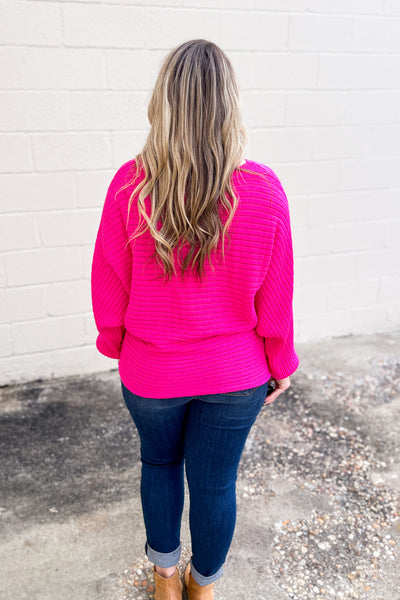 Go The Distance Sweater, Hot Pink