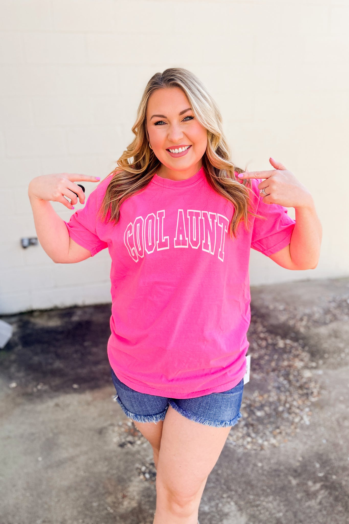 Cool Aunt Tee, Neon Pink