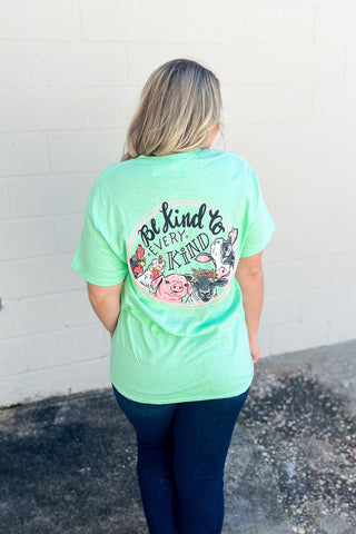 Be Kind To Every Kind Graphic T-Shirt, Mint